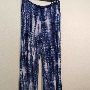Blue Tie-Dye Women's Pants